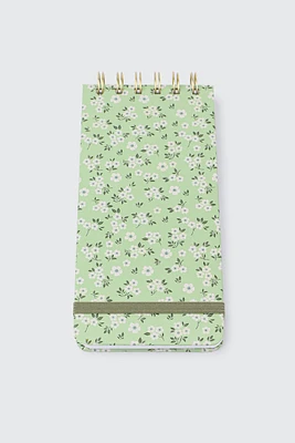 Ardene Floral Notebook in Light Green