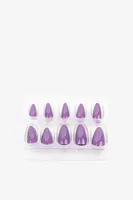 Ardene Hot Pink Stiletto Fake Nails in Purple