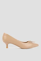 Ardene Kitten Heel Pumps in Beige | Size | Eco-Conscious