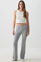 Ardene Super Soft Flare PJ Pants in Grey | Size | Polyester/Elastane | Eco-Conscious