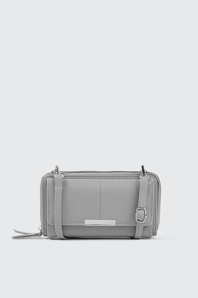 Ardene Crossbody Wallet in | 100% Recycled Polyester/Faux Leather | Eco-Conscious