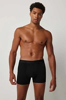 Ardene Man 2-Pack Solid Boxers For Men in Black | Size | Elastane