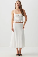 Ardene Textured Mesh Long Flowy Skirt in | Size | Polyester/Nylon/Elastane
