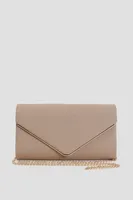 Ardene Envelope Clutch in Beige | Faux Leather/Polyester