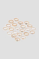 Ardene -Pack Assorted Rings in Gold | Size