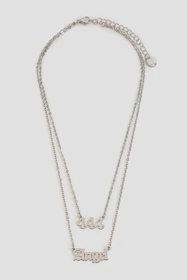 Ardene 444 Angel Necklace in Silver