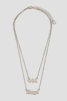 Ardene 444 Angel Necklace in Silver