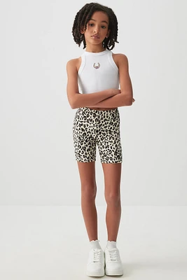 Ardene Kids Super Soft Biker Shorts in Beige | Size | Polyester/Spandex