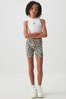 Ardene Kids Super Soft Biker Shorts in Beige | Size | Polyester/Spandex