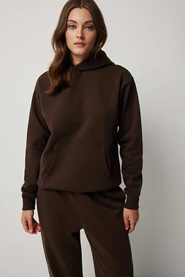 Ardene Solid Hoodie in | Size | Polyester/Cotton | Fleece-Lined | Eco-Conscious