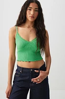 Ardene Seamless Tank With Lace Detail in | Size | Nylon/Elastane