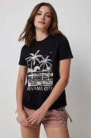 Ardene Classic Graphic T-Shirt in Black | Size | Cotton | Eco-Conscious