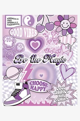 Ardene Good Vibes Tapestry in Lilac
