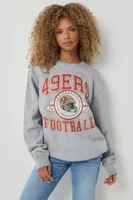 Ardene 49ERS Sweatshirt in Grey | Size | Polyester/Cotton | Fleece-Lined