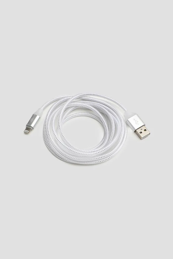 Ardene 118" Lightning to USB Cable in Silver