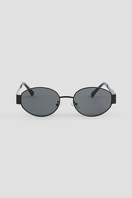 Ardene Slim Oval Sunglasses in Black