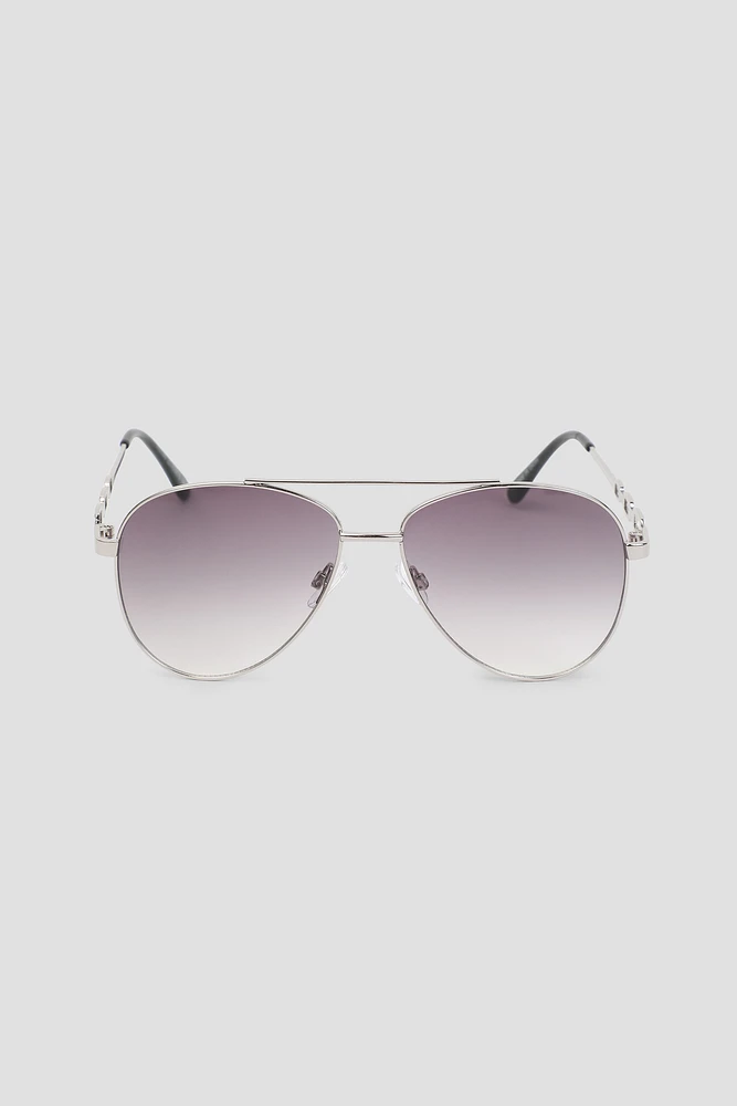 Ardene Aviator Sunglasses in Silver