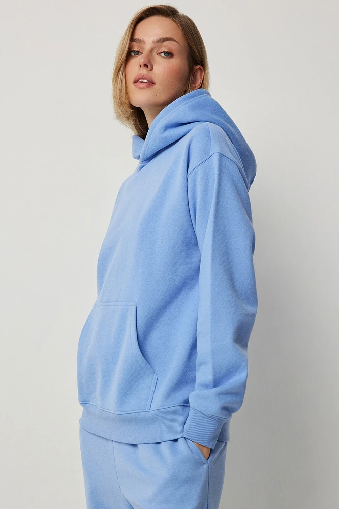 Ardene Classic Hoodie in Electric Sky Blue | Size | Polyester/Cotton | Fleece-Lined | Eco-Conscious