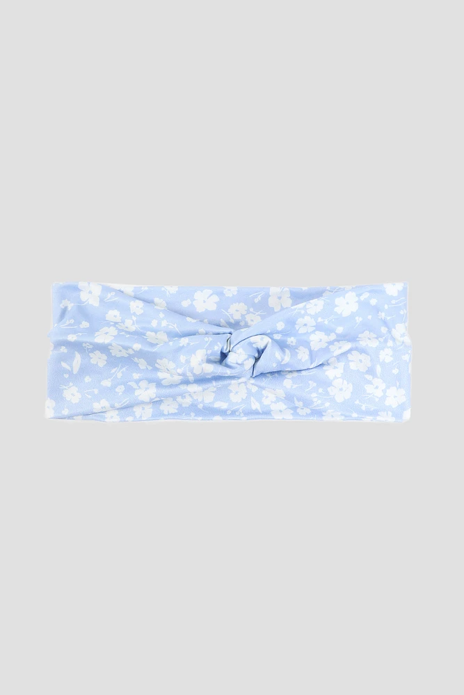 Ardene Ditsy Floral Headwrap in Light Blue