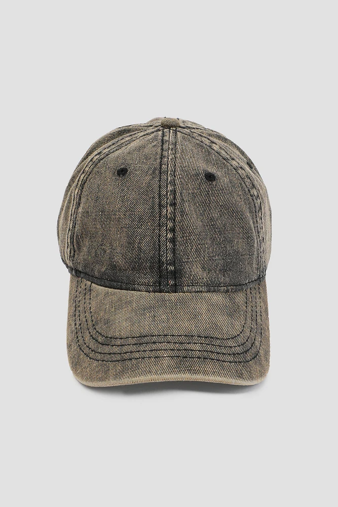 Ardene Washed Denim Cap in Grey | 100% Cotton