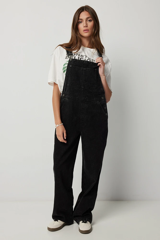 Ardene Straight Leg Denim Overalls in | Size | 100% Cotton