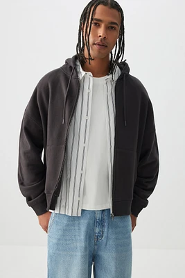 Ardene Man Zip Up Hoodie For Men in | Size | 100% Cotton | Fleece-Lined