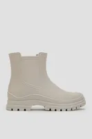 Ardene Lug Sole Rain Boots in Beige | Size