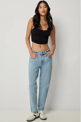 Ardene High Rise Mom Jeans in | Size | Cotton/Elastane