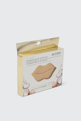 Ardene 5-Pack Coconut & Collagen Lip Masks in Gold