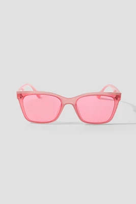 Ardene Square Sunglasses in Light Pink