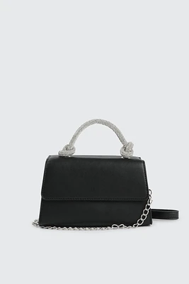 Ardene Knotted Strap Evening Bag in | Faux Leather/Polyester