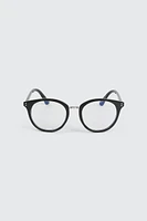 Ardene Blue Light Blocking Round Glasses in Black