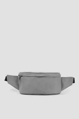Ardene Two-Compartment Fanny Pack in Grey | Polyester | Eco-Conscious