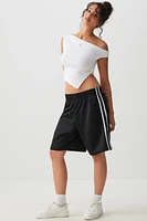 Ardene Oversized Athletic Shorts in | Size | Polyester