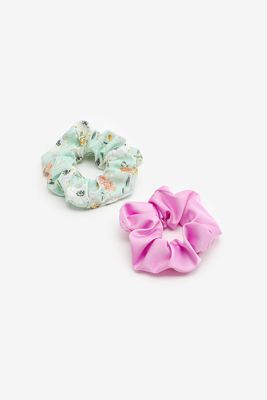 Ardene 2-Pack Floral Scrunchies | Polyester