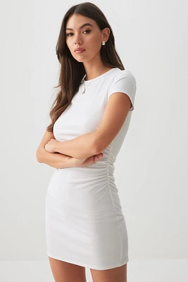 Ardene Ruched Mini Dress in | Size | Polyester/Elastane/Viscose