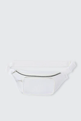 Ardene Nylon Fanny Pack in White | 100% Recycled Polyester | Eco-Conscious