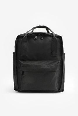 Ardene Canvas Backpack with Rolled Handles in Black