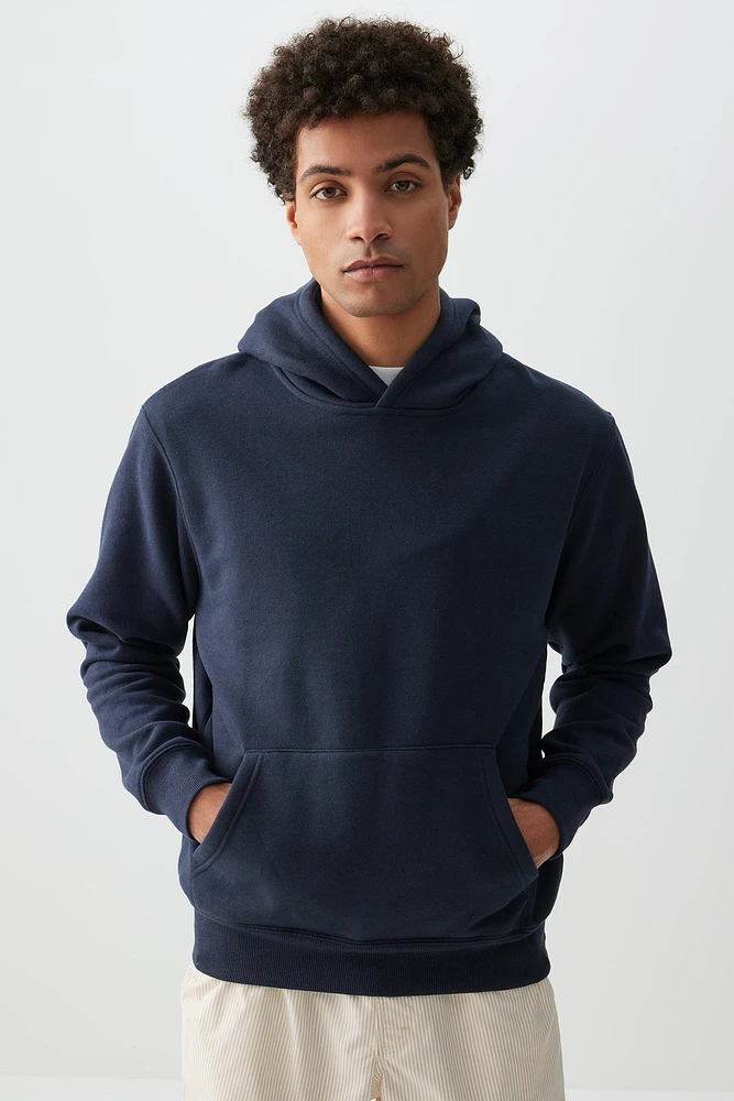 Ardene Man Solid Hoodie For Men in Dark | Size | Polyester/Cotton | Fleece-Lined