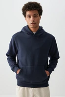 Ardene Man Solid Hoodie For Men in Dark | Size | Polyester/Cotton | Fleece-Lined
