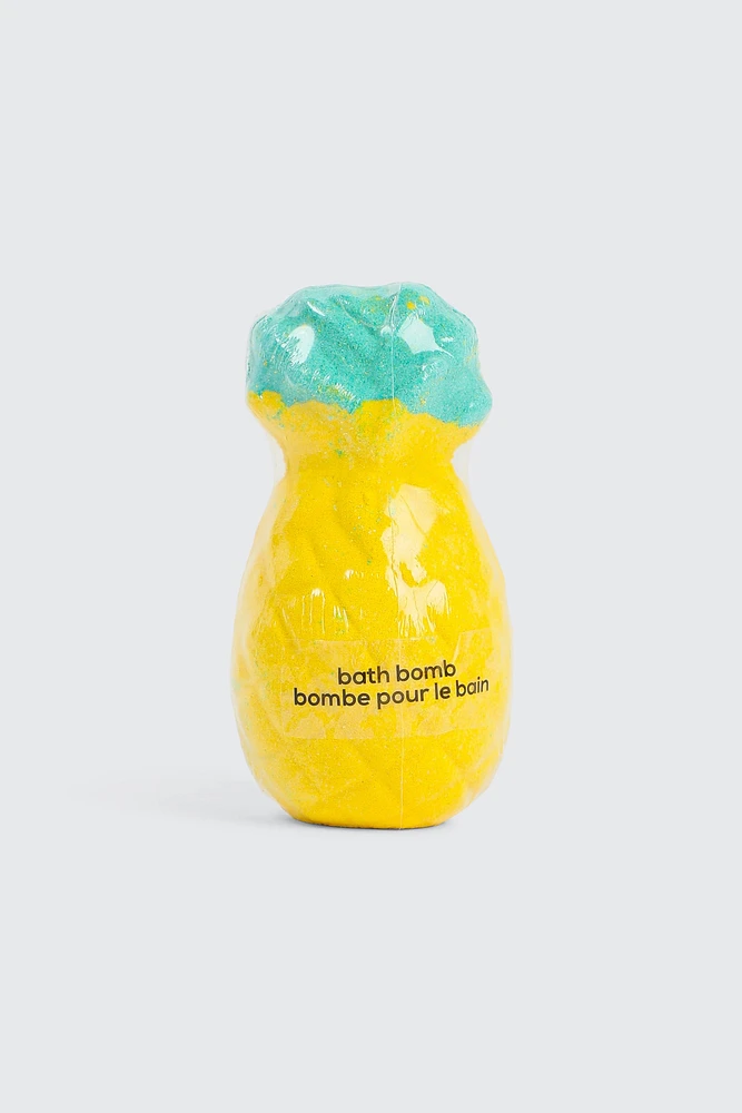 Ardene Pineapple Bath Bomb in Yellow