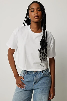 Ardene Basic Organic Cotton Boxy T-Shirt in | Size | Cotton/Elastane | Eco-Conscious