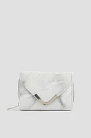 Ardene Small Envelope Wallet in White | Faux Leather/Polyester