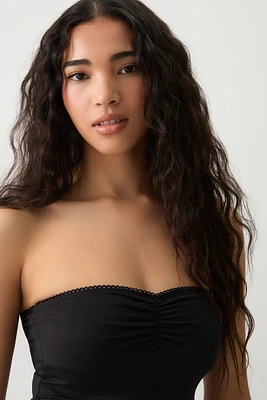 Ardene Picot Trim Tube Top in | Size | Polyester/Elastane