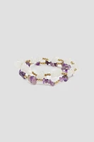 Ardene 2-Pack Semi-Precious Stone Bracelets in