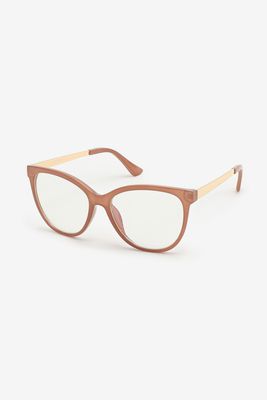 Ardene Cat-Eye Fashion Glasses in Beige