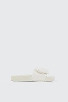 Ardene Kids Slides with Bow Detail in | Size