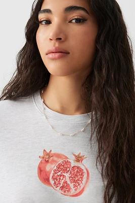 Ardene Classic Graphic T-Shirt in Light | Size | Cotton | Eco-Conscious