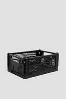 Ardene Folding Stackable Crate in Black