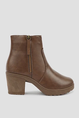 Ardene Lug Sole Booties in | Size | Faux Leather/Faux Suede | Eco-Conscious